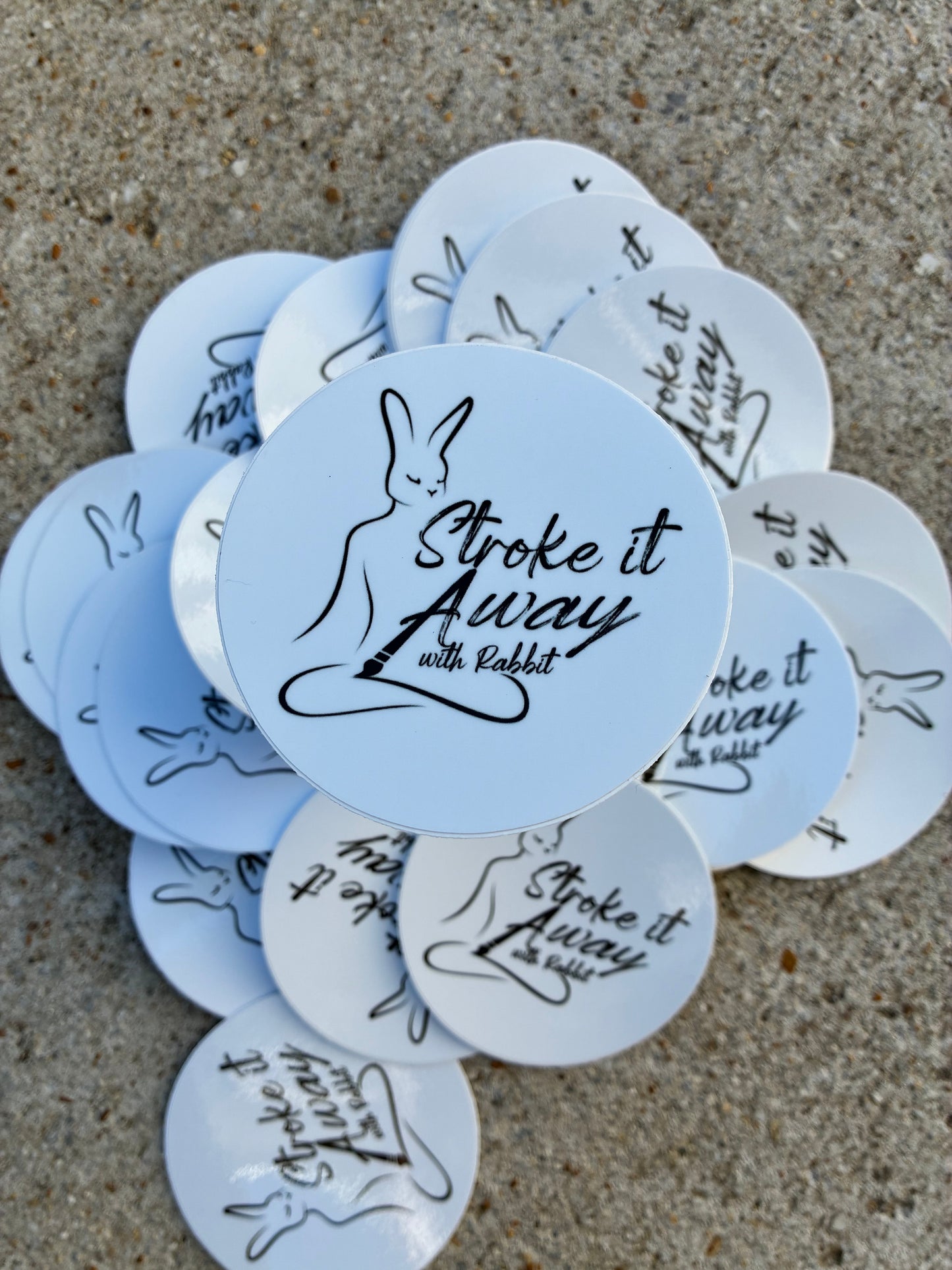 Stroke It Away Logo Sticker